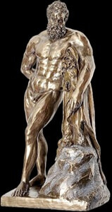 Dekorativ mytologisk statue af Herkules til hjem og kontor
